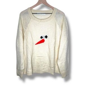 Woolrich Novelty Snowman Light Mohair Wool Sweater Women XXL‎